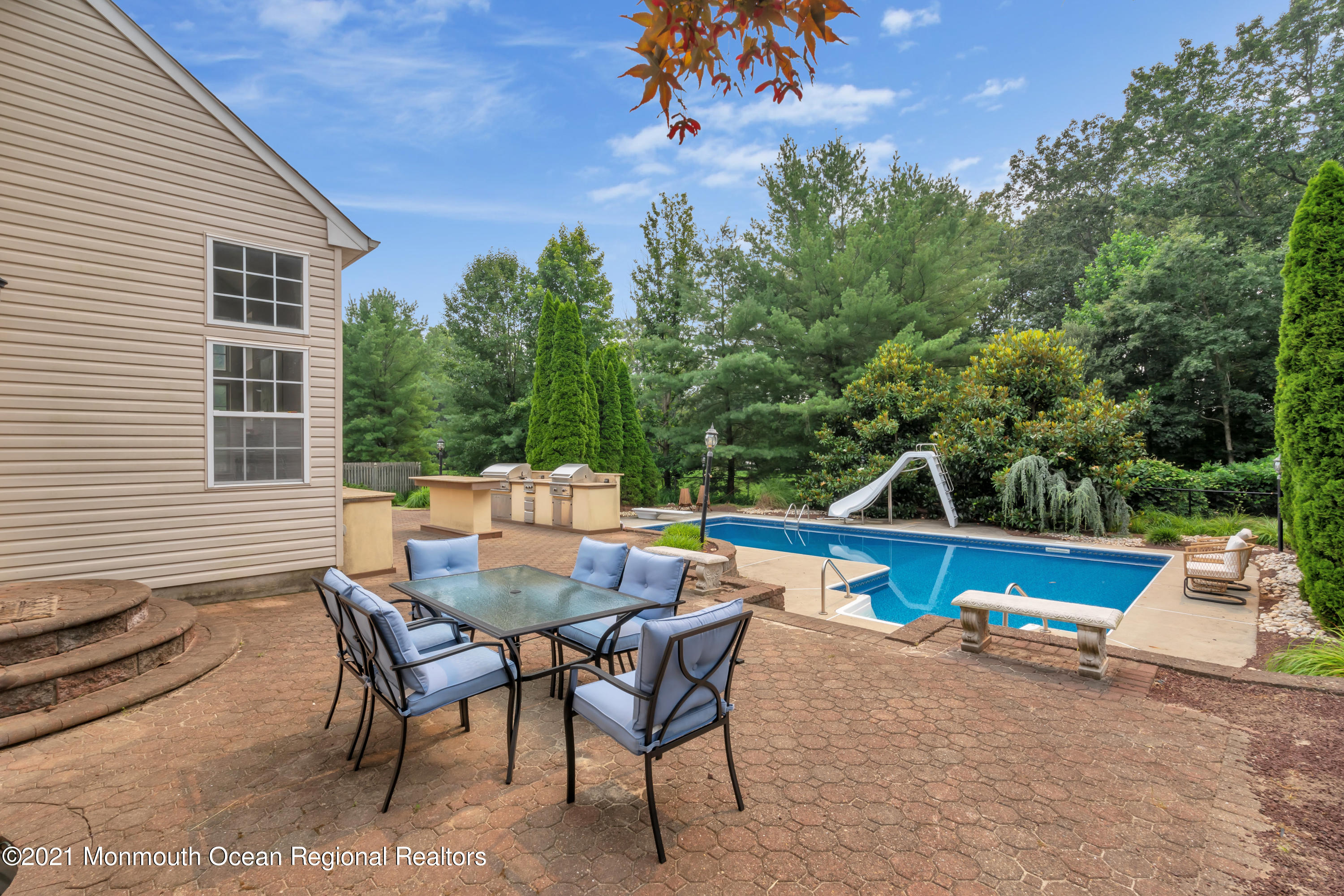 20 Highland Drive Jackson, NJ 08527 - Photo 50 of 62 a view of backyard with swimming pool and furniture