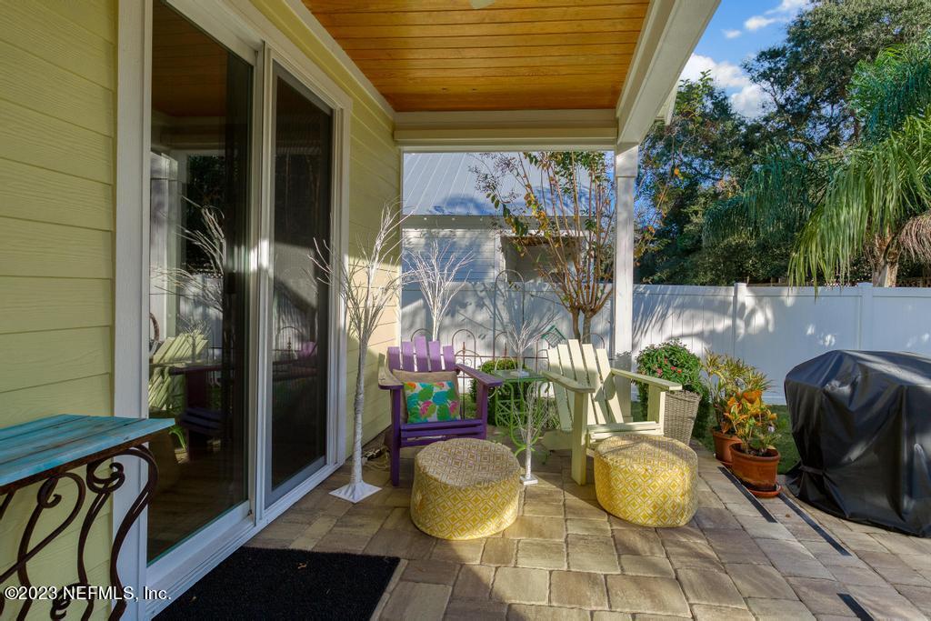 311 E Street St. Augustine, FL 32080 - Photo 24 of 40 a view of an outdoor space with a patio