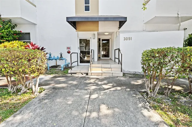 a view of a porch with seating space