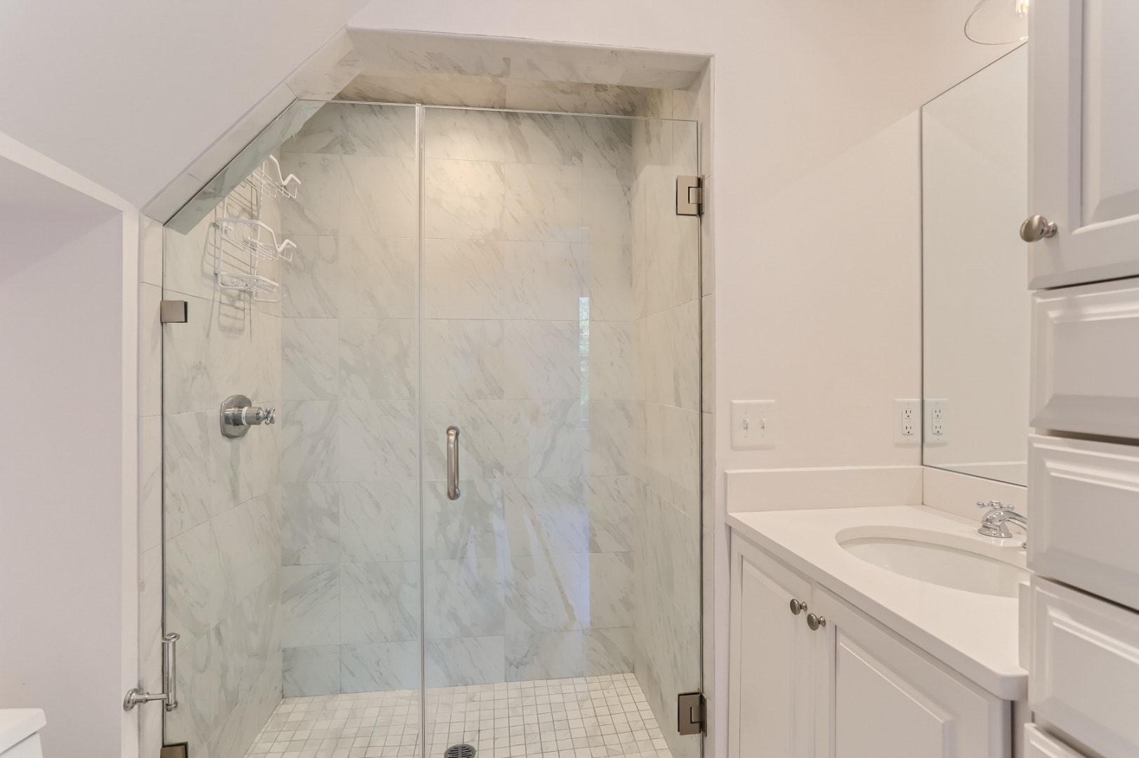 16 S Road Chilmark, MA 02535 - Photo 26 of 50 a bathroom with a sink and a mirror