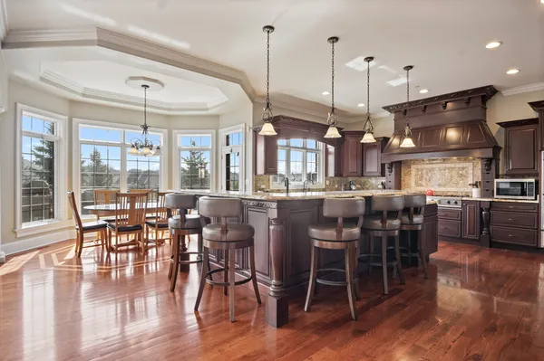 a bathroom with a tub and a sink