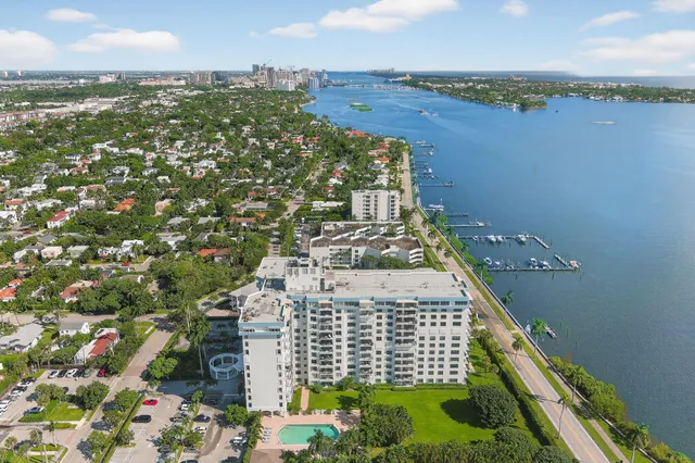 a view of a city with ocean