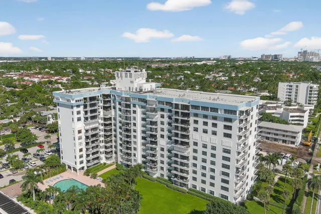 a view of a city with tall buildings