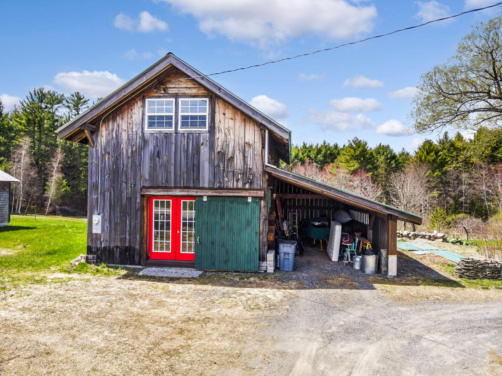 608 Winslow Road Albion, ME 04910 - Photo 49 of 78 Timber Frame workshop and carport