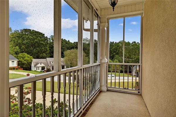 a view of a balcony