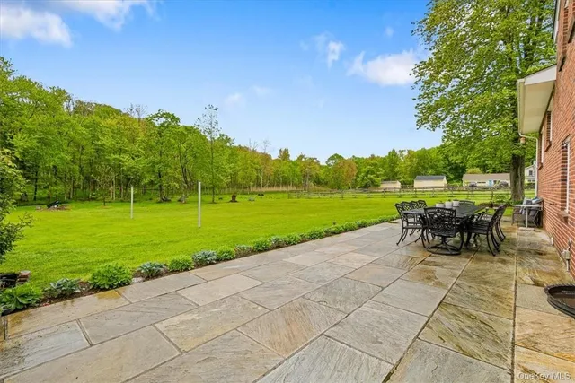 a view of a outdoor space with seating