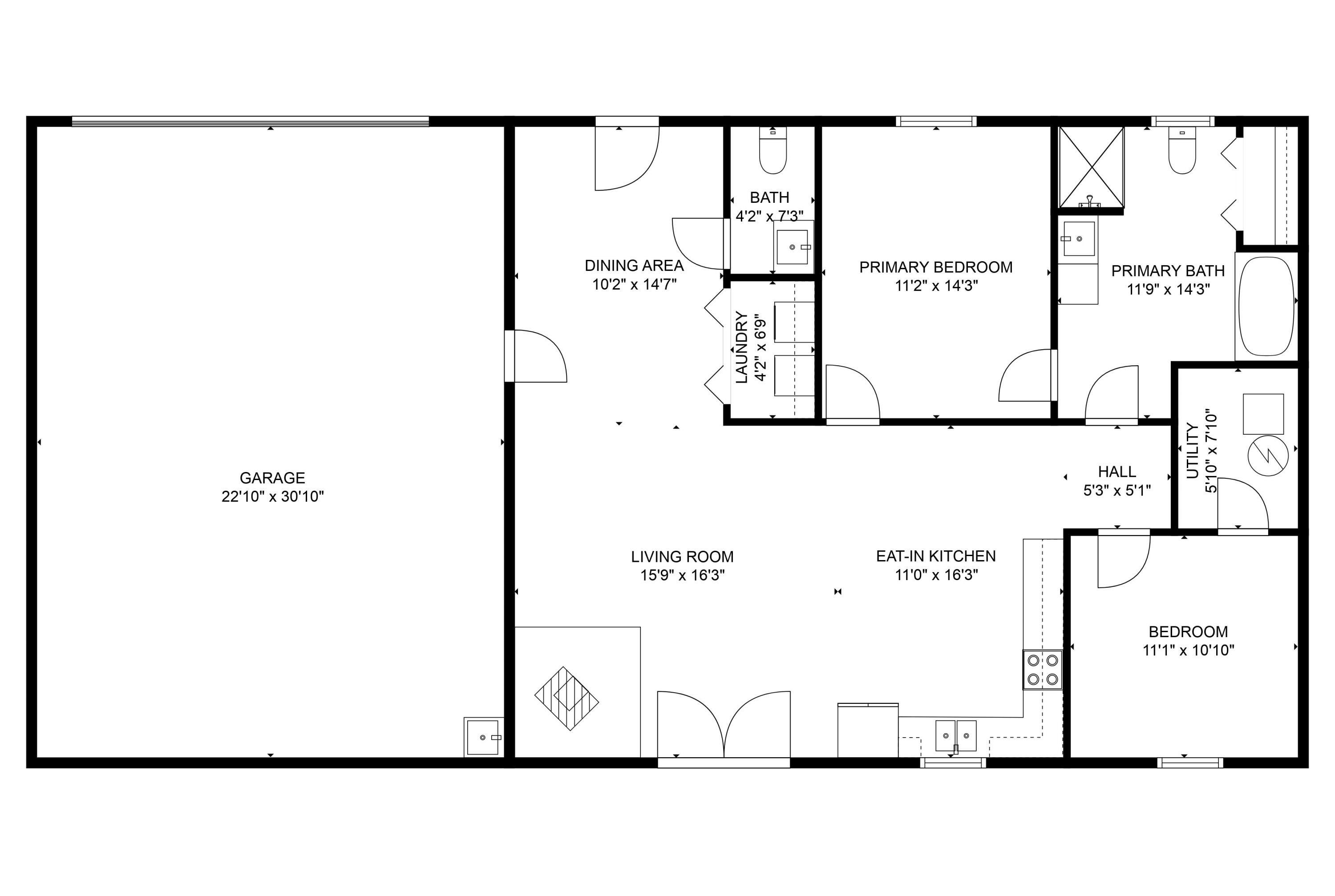 4624 Parman Road Stockbridge, MI 49285 - Photo 119 of 121 ADU - Unit 1 Floor Plan