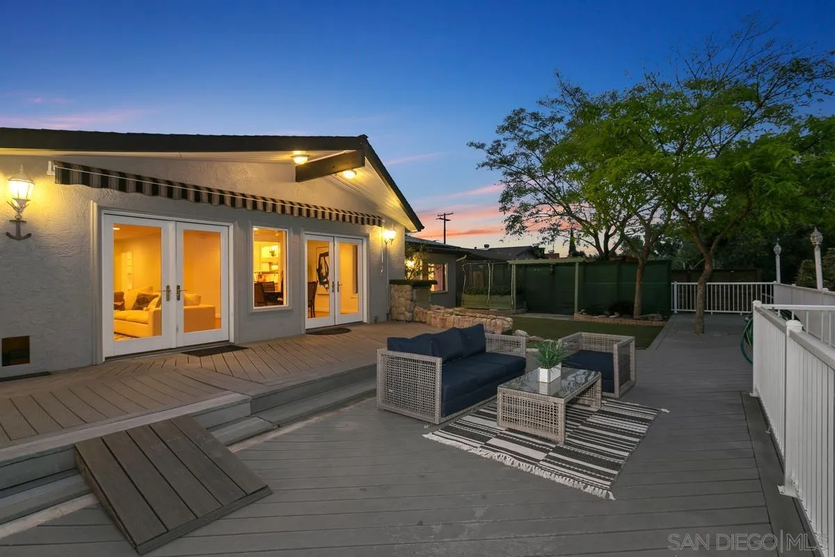 7609 El Paso Street La Mesa, CA 91942 - Photo 45 of 46 a view of a patio with table and chairs and potted plants
