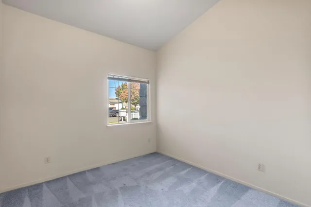 an empty room with closet