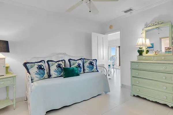 swimming pool view with a garden space