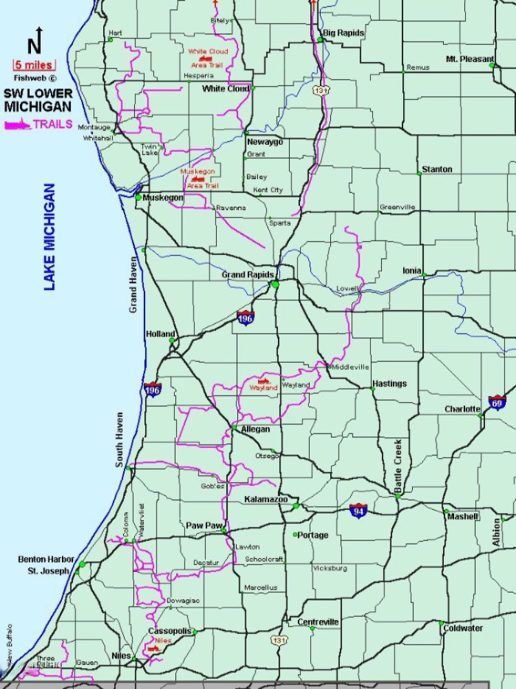 31465 County Line Road Dowagiac, MI 49047 - Photo 22 of 23 SW Michigan Snowmobile Map