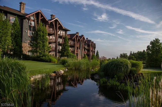 a view of a town with palm trees