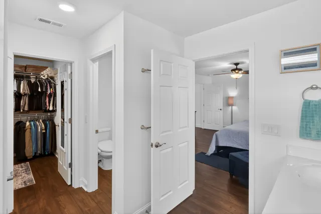 a view of a walk in closet