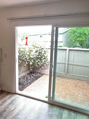 a view of a living room and a window