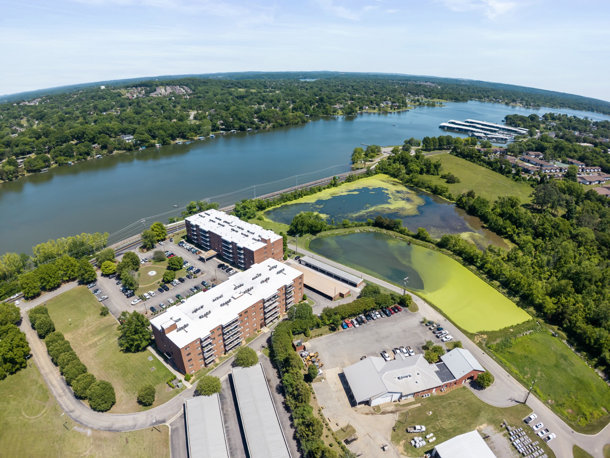 200 Sanders Ferry Road, Unit 2406 Hendersonville, TN 37075 - Photo 8 of 34 an aerial view of a house with outdoor space and lake view