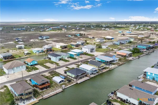 an aerial view of residential building with outdoor space