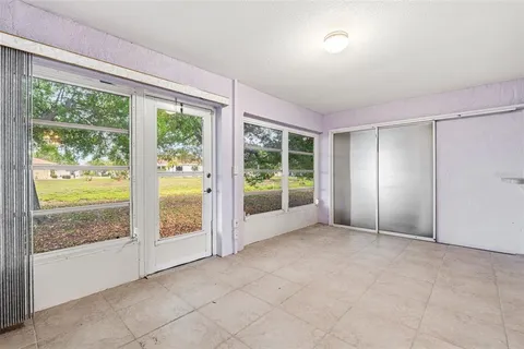 view of a window with a garden