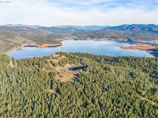 a view of lake with mountain