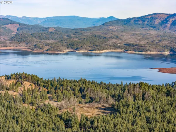 a view of a city with mountain