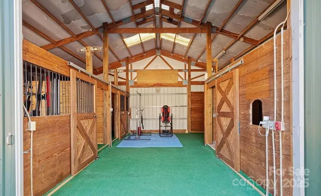 a view of an entryway with a backyard