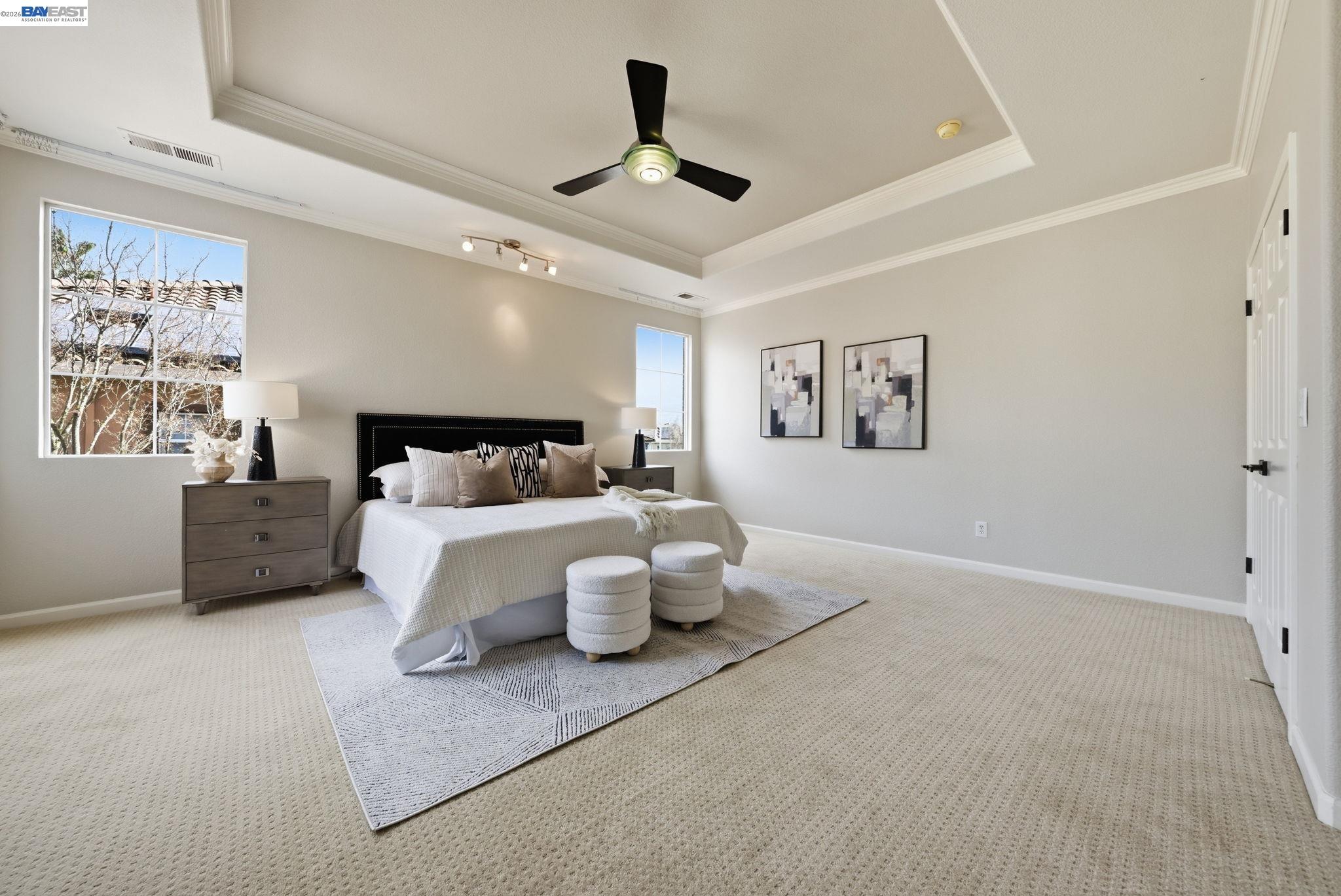 177 Elisha Lane San Ramon, CA 94583 - Photo 21 of 43 a bedroom with a white bed and white walls