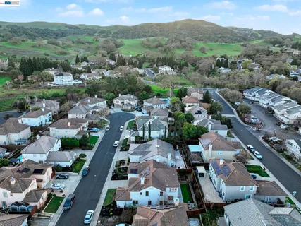 an aerial view of a city with lots of residential buildings