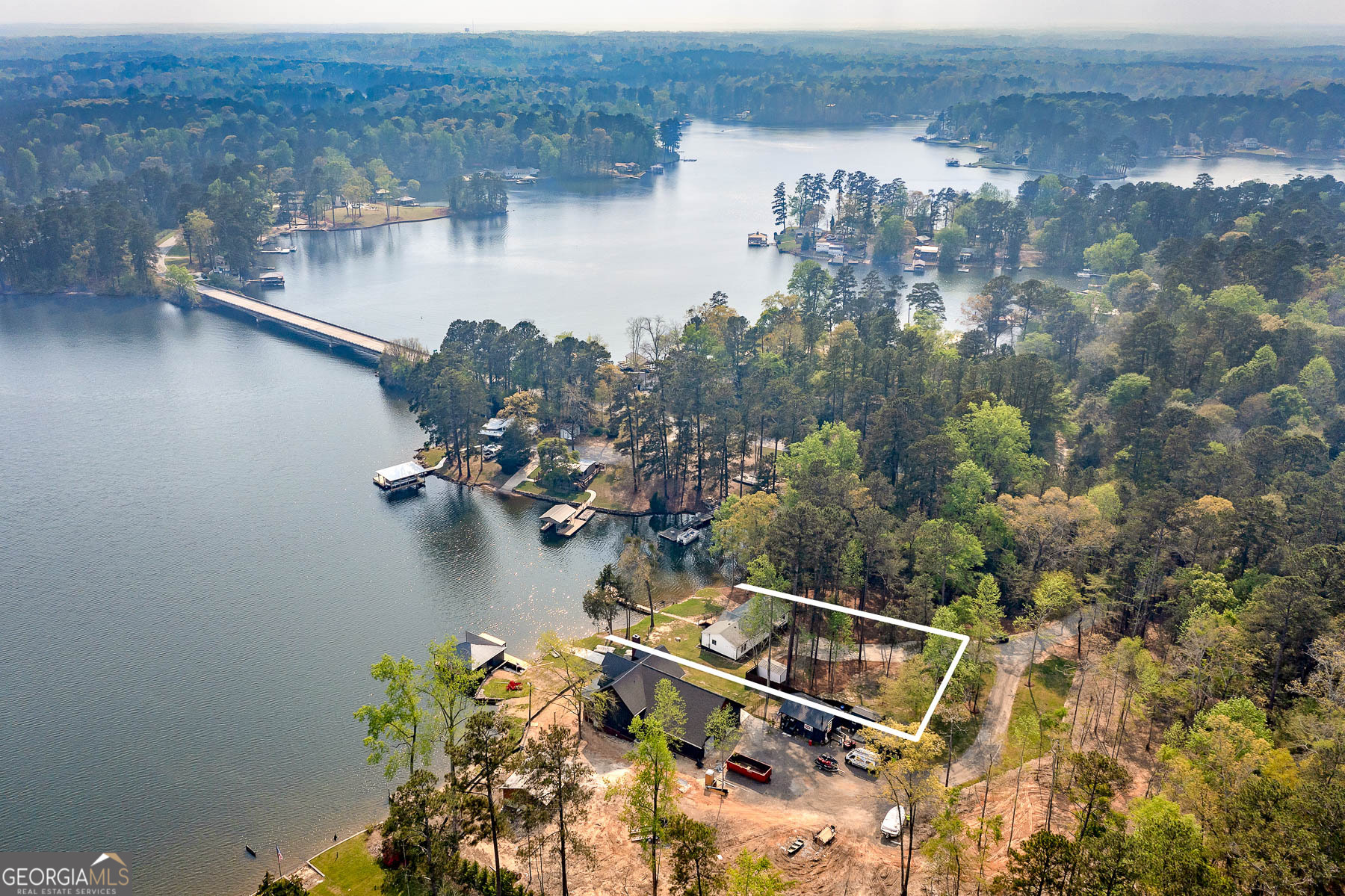 595 Barnetts Bridge Road Jackson, GA 30233 - Photo 4 of 47 an aerial view of residential houses with outdoor space