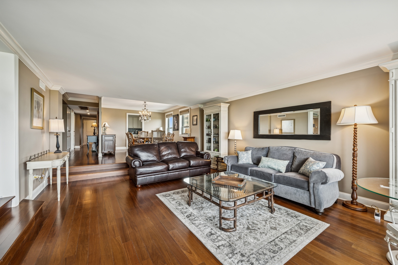 3470 North Lake Shore Drive, Unit 9BC Chicago, IL 60657 - Photo 11 of 21 a living room with furniture and a wooden floor