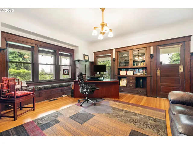 a room with furniture and a window