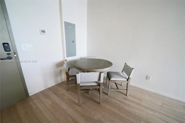a chair and a table in a room