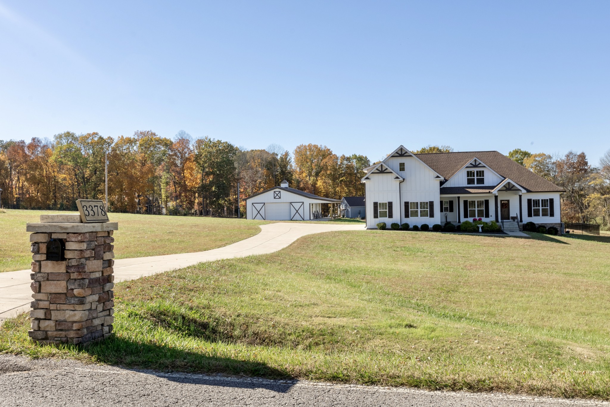 3378 New Hall Road Greenbrier, TN 37073 - Photo 12 of 67 a aerial view of a house with swimming pool
