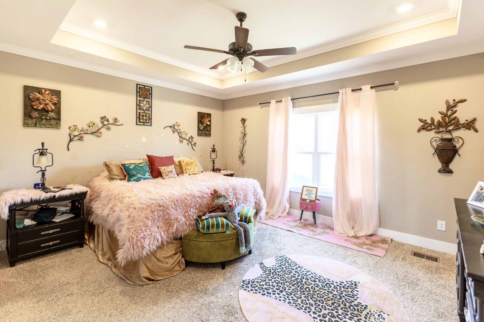 3378 New Hall Road Greenbrier, TN 37073 - Photo 34 of 67 a bedroom with a bed and a chandelier