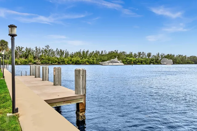 a view of a swimming pool with a lounge chair