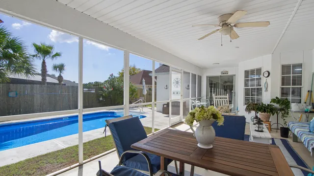 a outdoor space with furniture