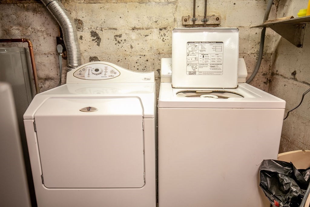 231 River Road Florida, MA 01367 - Photo 33 of 40 a utility room with dryer and washer