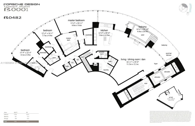 $4,635,000 | 18555 Collins Avenue, Unit 1505, Sunny Isles Beach, FL 33160