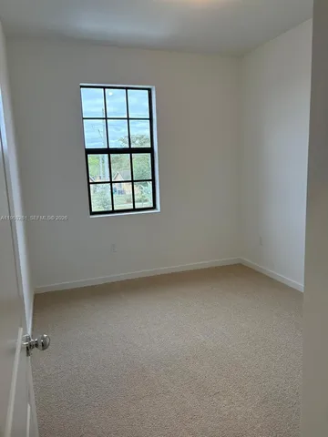 an empty room with a window