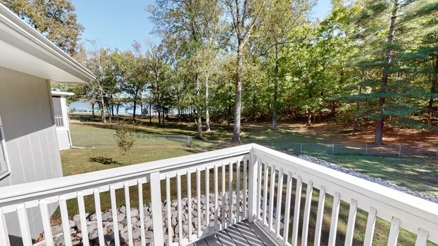 a view of a swimming pool with an outdoor space