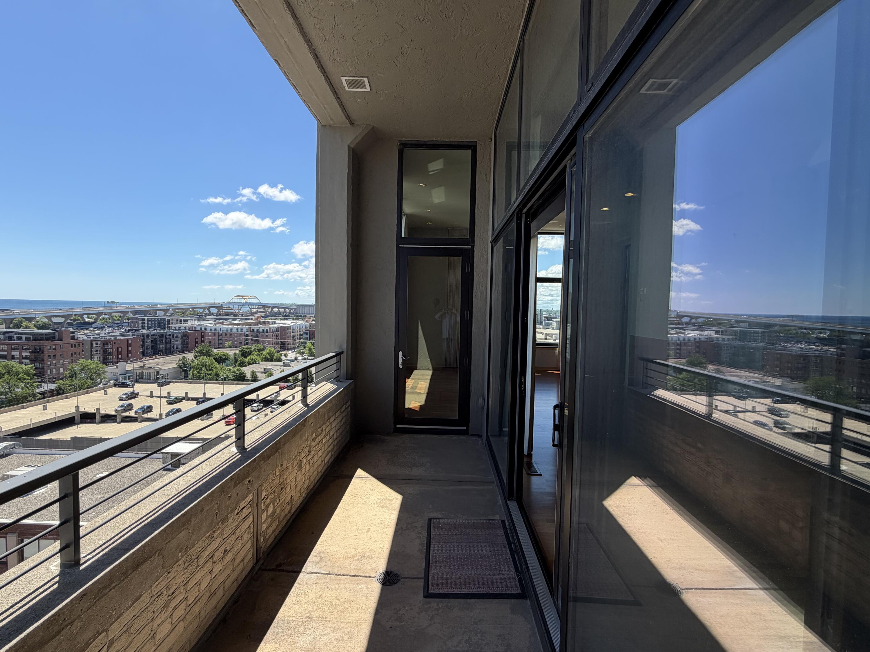 320 East Buffalo Street, Unit 803 Milwaukee, WI 53202 - Photo 10 of 31 Balcony space-South