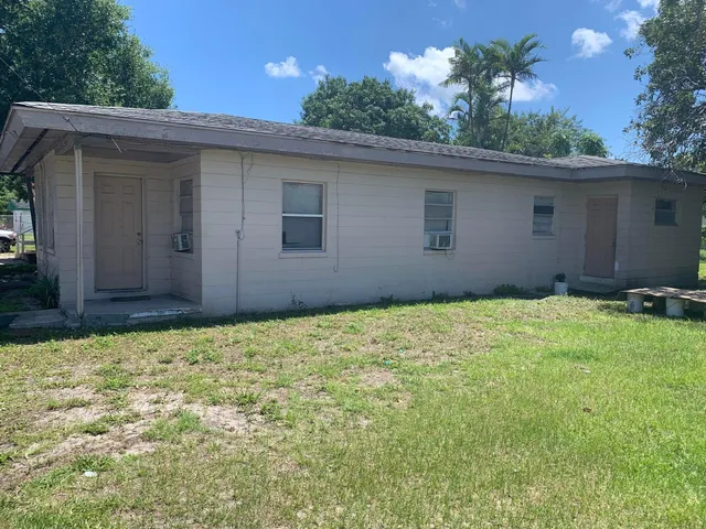 a backyard of a house