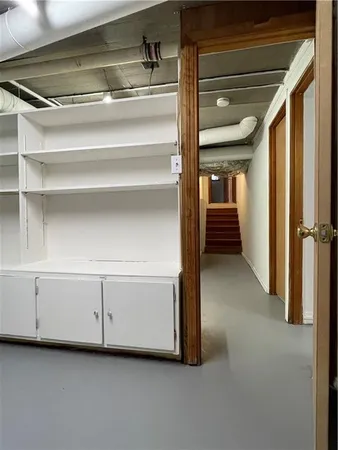 a view of a room with rack on the wall