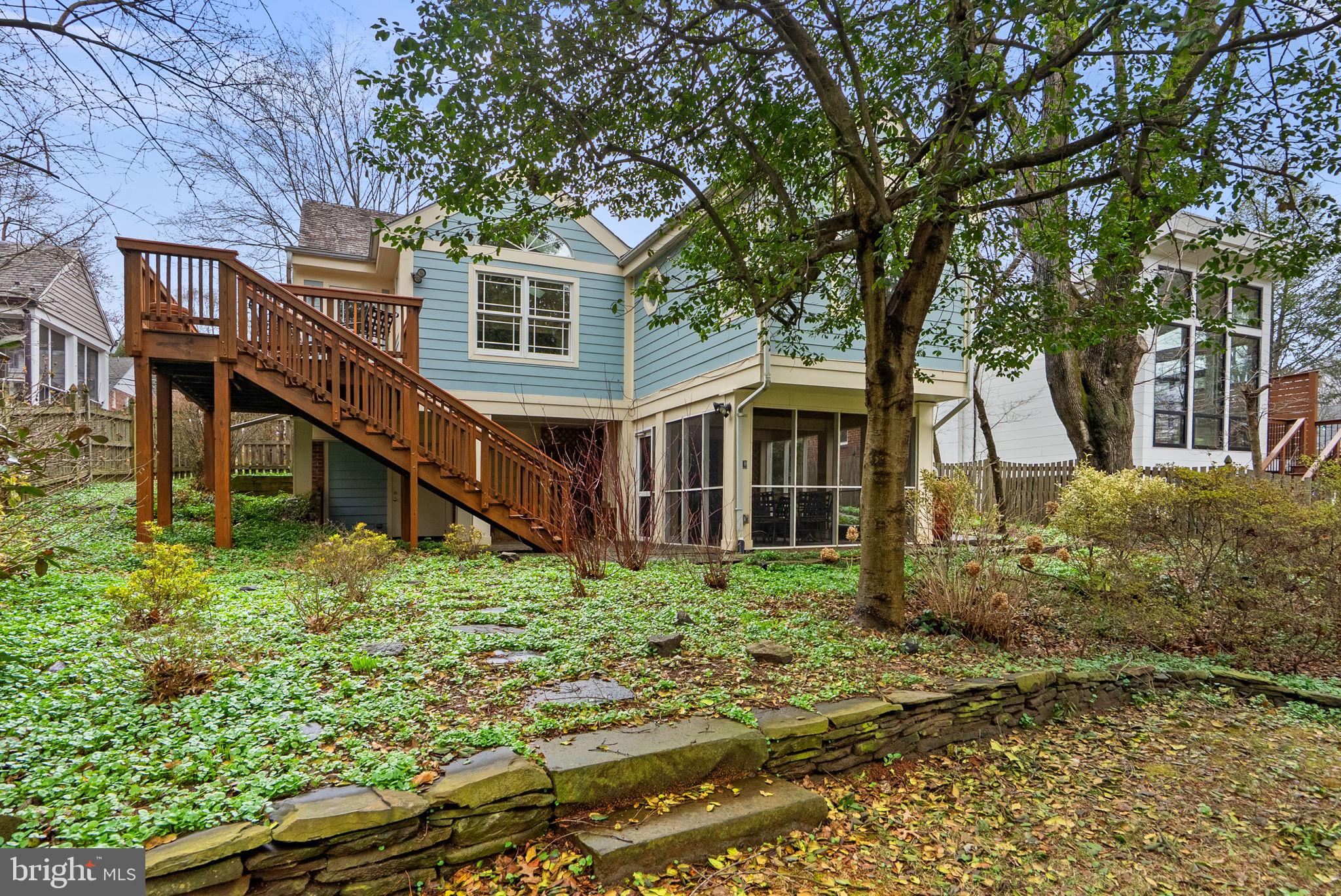709 Woodside Parkway Silver Spring, MD 20910 - Photo 4 of 29 Backyard- screen porch and deck