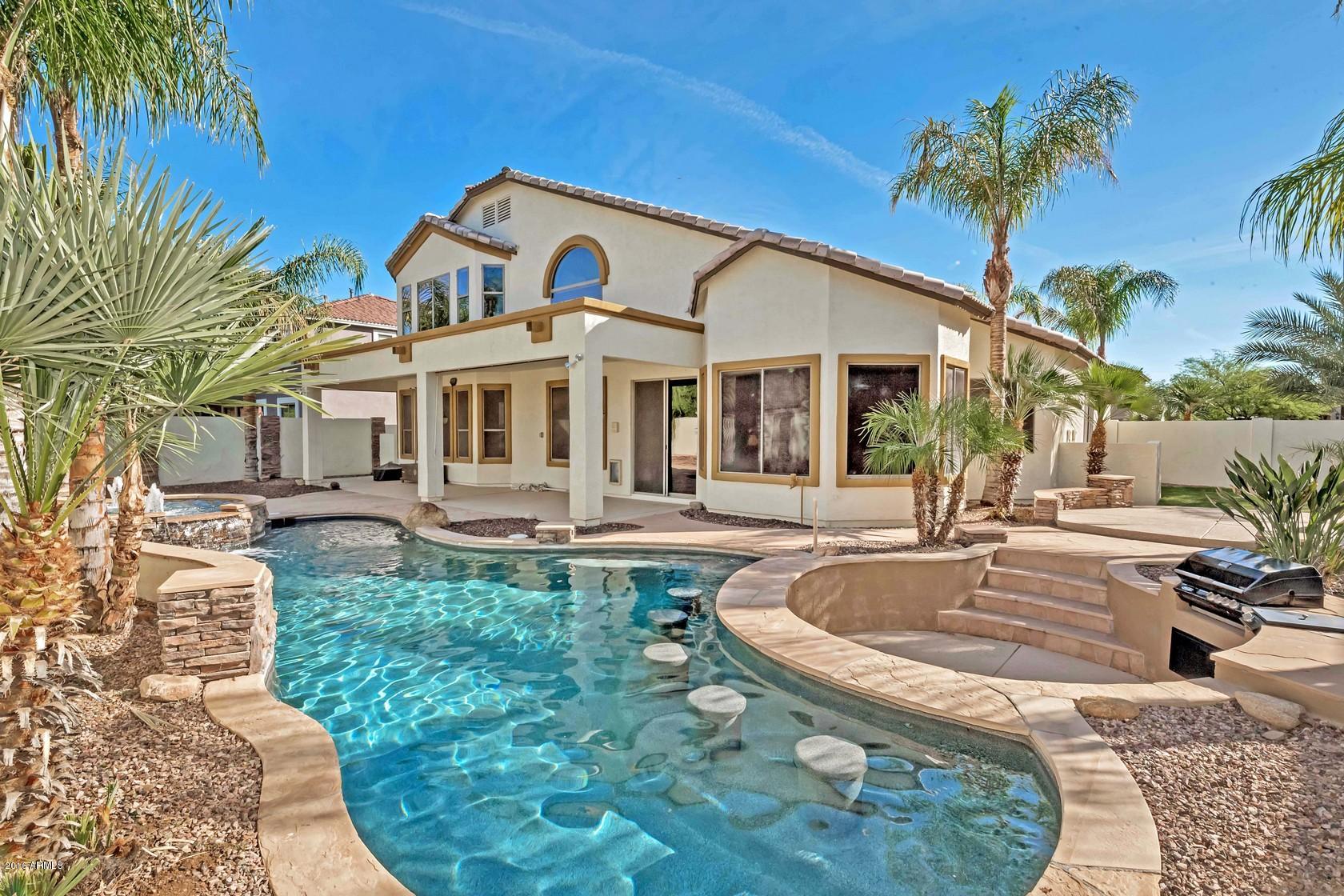 3730 South Martingale Road Gilbert, AZ 85297 - Photo 2 of 32 Pool with swim up bar!