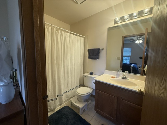 348 Fallbrook Court Schaumburg, IL 60107 - Photo 17 of 21 a bathroom with a toilet a sink and a mirror
