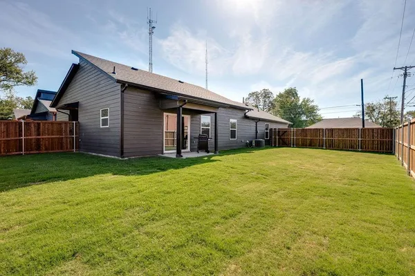 a backyard of a house