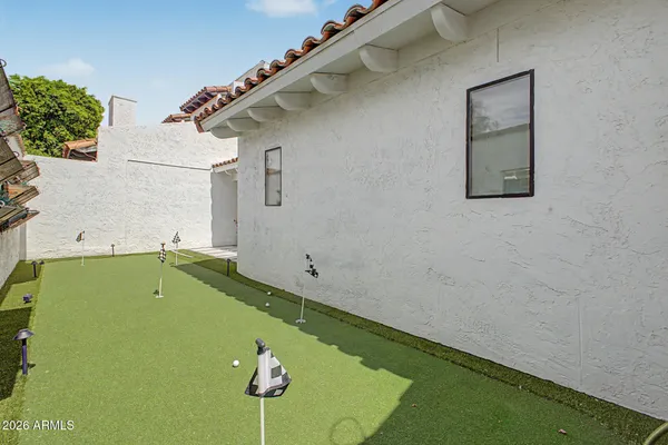 a view of a lake with houses