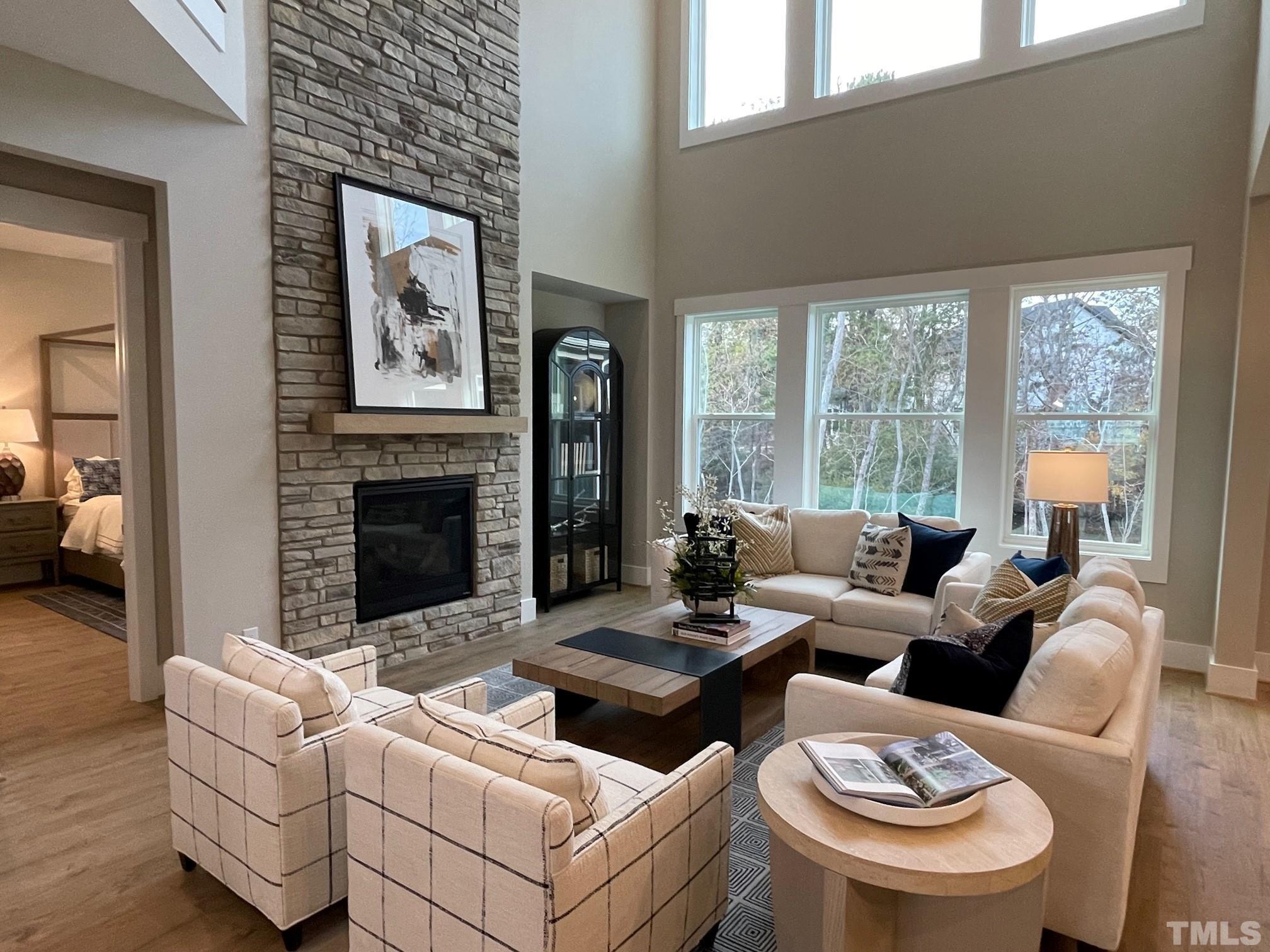 2017 Big Panther Drive Willow Spring, NC 27592 - Photo 9 of 35 a living room with furniture and a fireplace