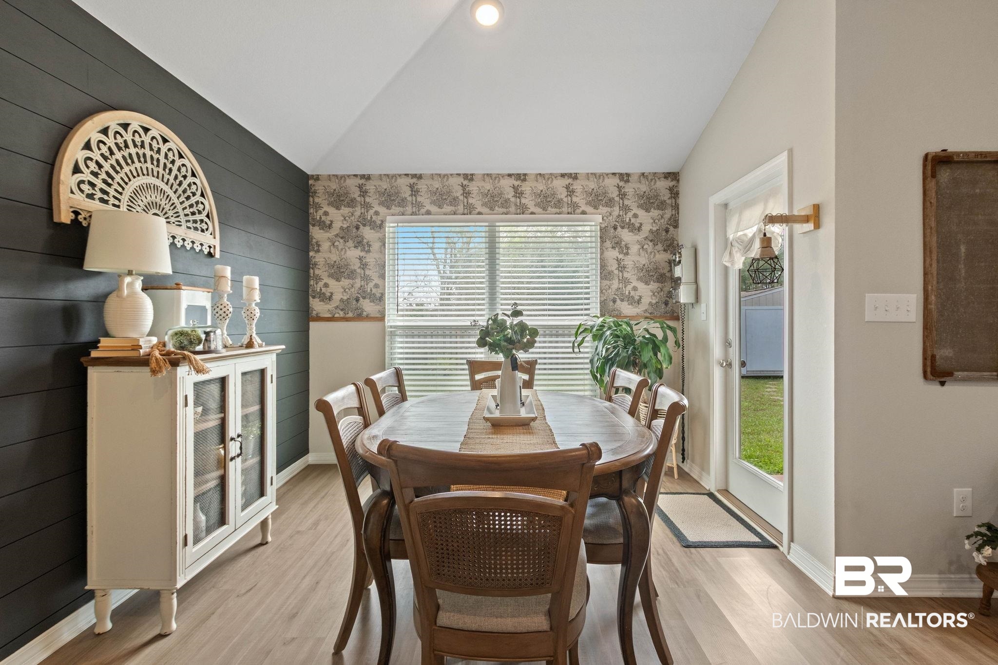 1203 Hayward Loop Foley, AL 36535 - Photo 14 of 41 Dining room featuring vaulted ceiling, light wood-type flooring, healthy amount of natural light, and recessed lighting