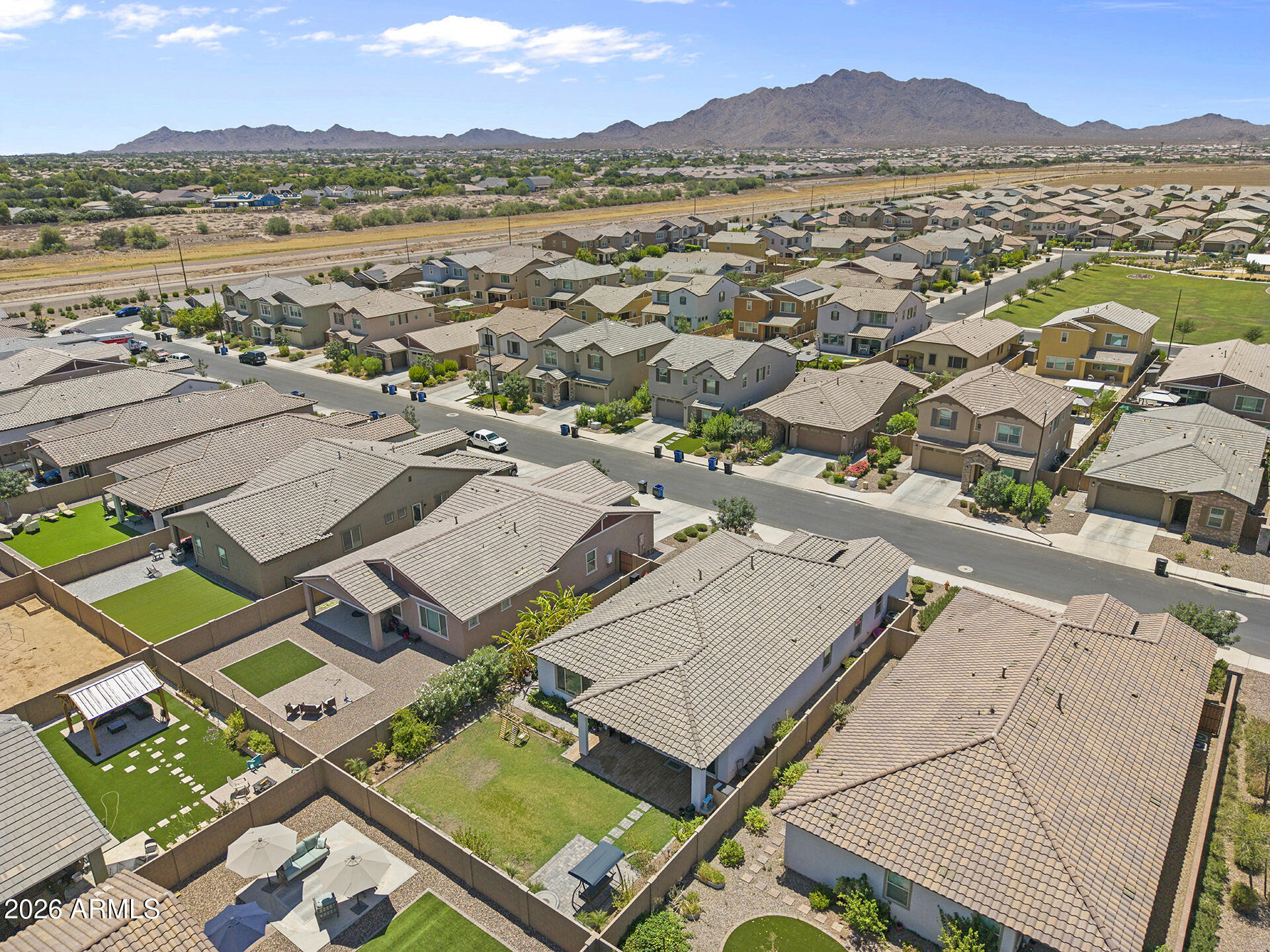 2300 East Ridgewood Lane Gilbert, AZ 85298 - Photo 33 of 50 Aerial View of Backyard