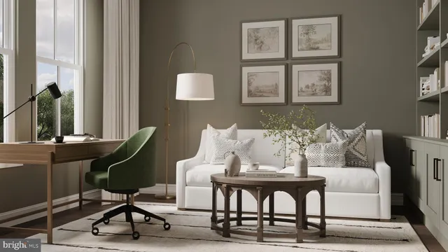 a view of a livingroom with furniture